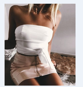 Mini Skirt Plain White
