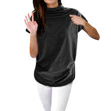 Load image into Gallery viewer, Women Casual Turtleneck Short Sleeve