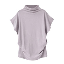 Load image into Gallery viewer, Women Casual Turtleneck Short Sleeve