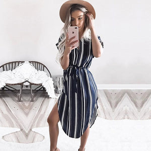 2019 women boho style geometric print beach dress