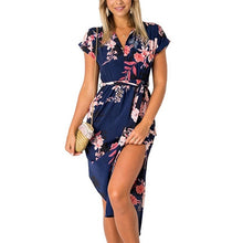 Load image into Gallery viewer, 2019 women boho style geometric print beach dress
