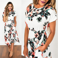 Load image into Gallery viewer, 2019 Summer Long Dress Floral Print
