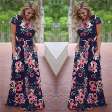 Load image into Gallery viewer, 2019 Summer Long Dress Floral Print