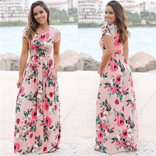 Load image into Gallery viewer, 2019 Summer Long Dress Floral Print