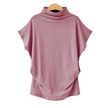 Load image into Gallery viewer, Women Casual Turtleneck Short Sleeve