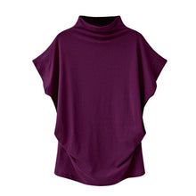 Load image into Gallery viewer, Women Casual Turtleneck Short Sleeve